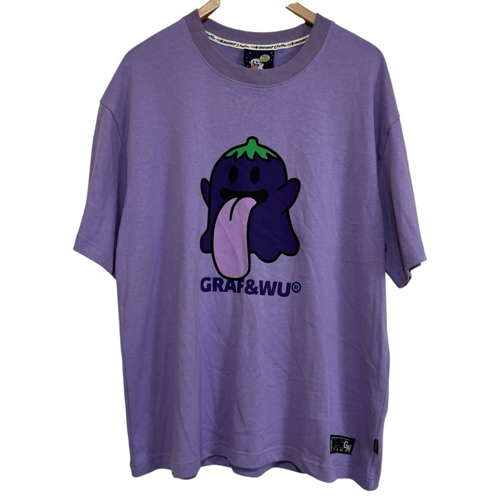 New GRAF&WU BooGhost Cute Ghost 2.0 Purple Graphic T-Shirt XL